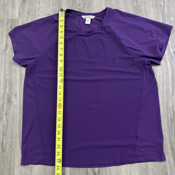 Athleta Purple Shirt Top Women’s Size Medium Gym Workout Yoga Casual Stretch - Picture 7 of 8